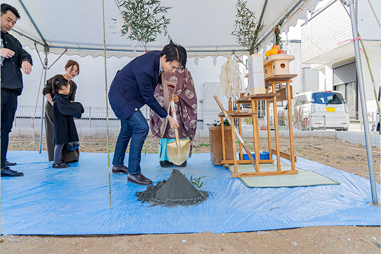 カジャデザイン 地鎮祭 堀初の儀