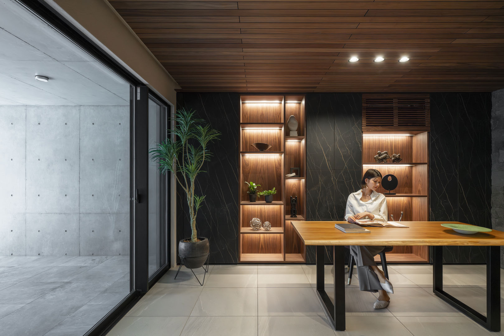 注文住宅 建築事例 ガレージ オフィス