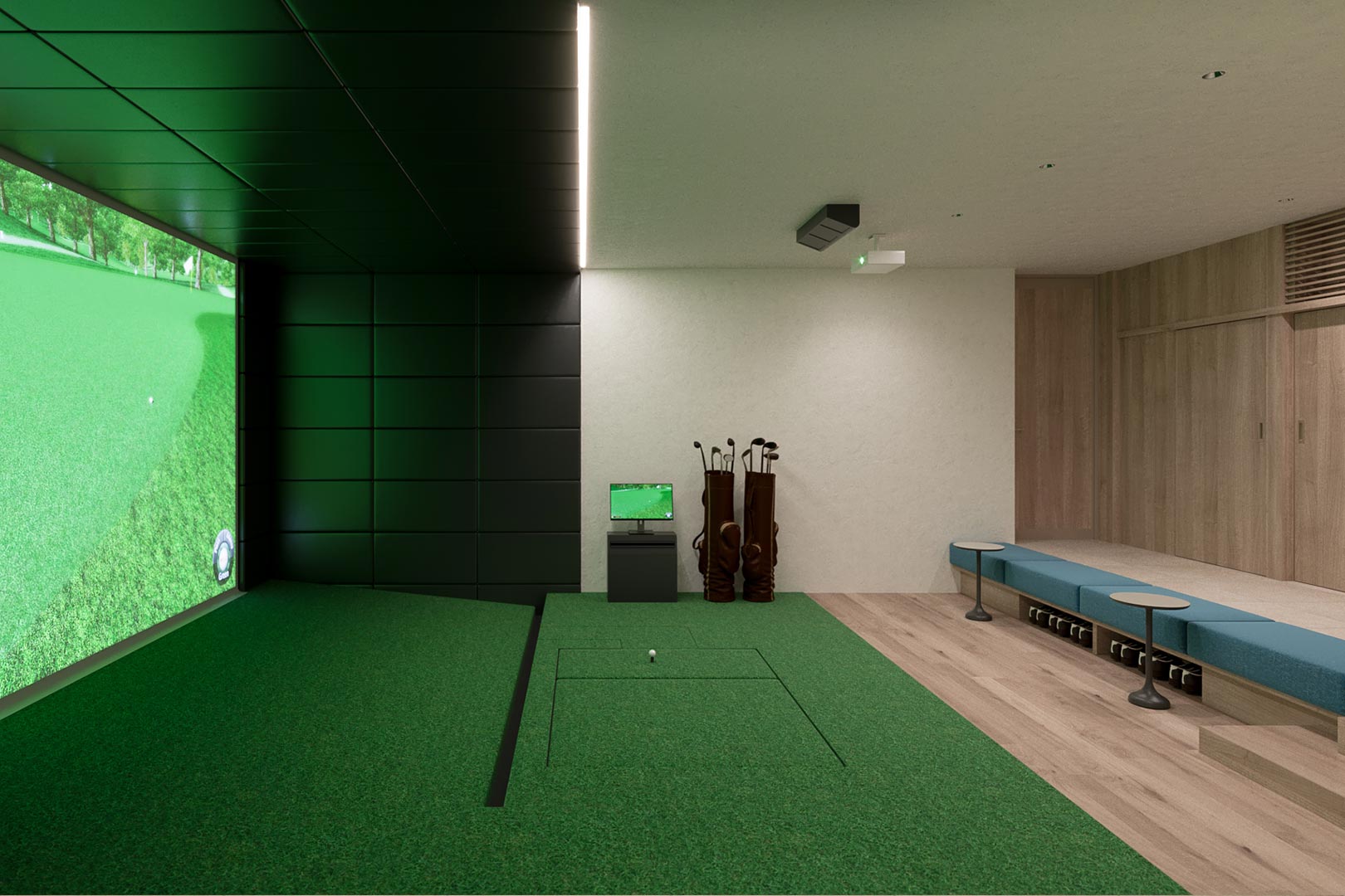 注文住宅 見学会 ゴルフシュミレーター